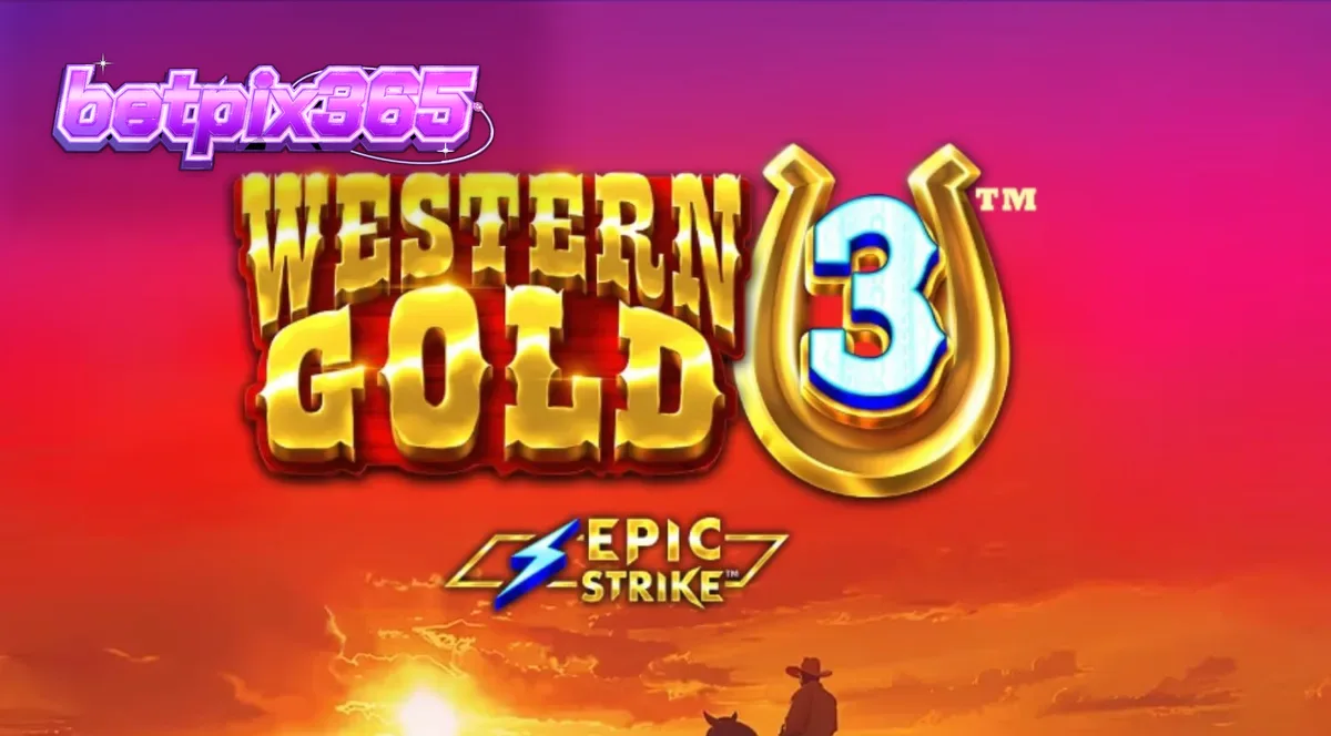 Cenário de desfiladeiro do Velho Oeste com elementos de slot Western Gold 3