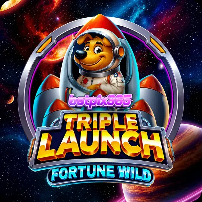 Interface do jogo Triple Launch Fortune Wild com foguetes de progressão